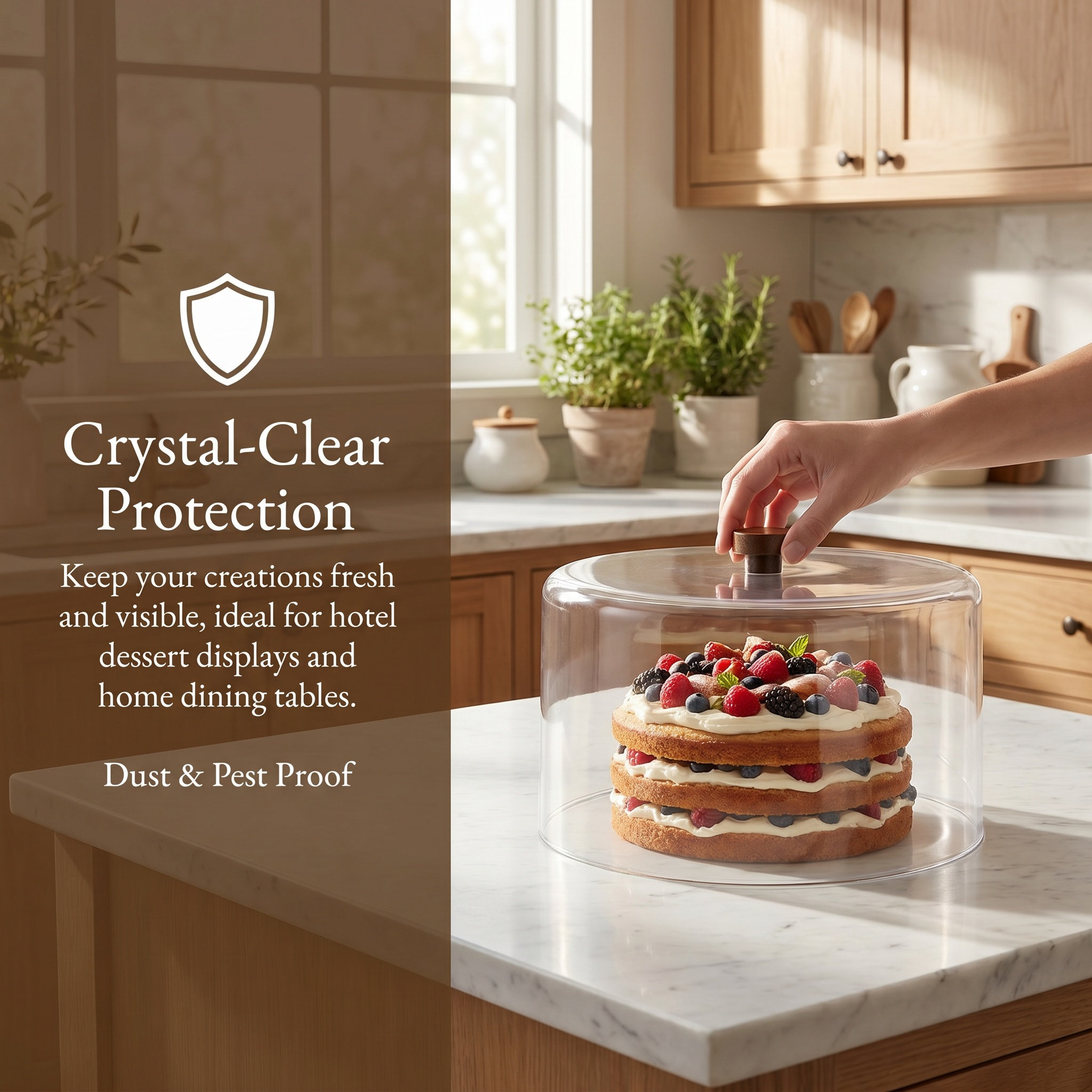 Cloche à gâteau transparente d - Plastic Dome Clear avis et prix