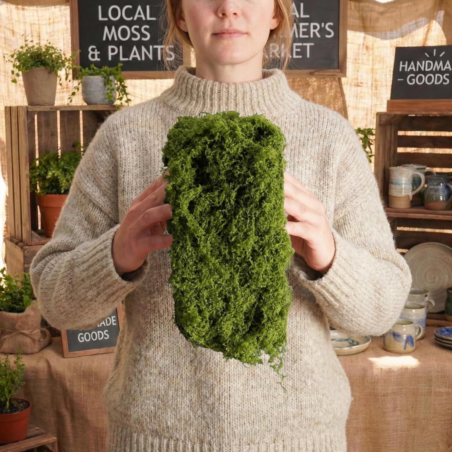 Chemin de table en mousse arti - Sphagnum Moss Dry avis et prix