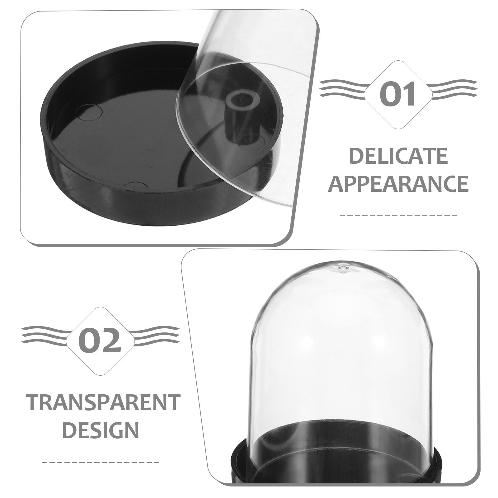 4 cloches transparentes pour m - Plastic Dome Clear avis et prix